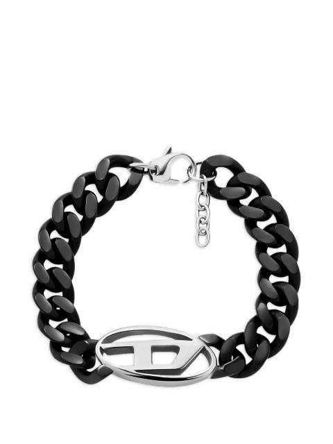 logo-plaque bracelet by DIESEL