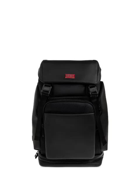 logo-plaque buckle-fastening backpack by DIESEL