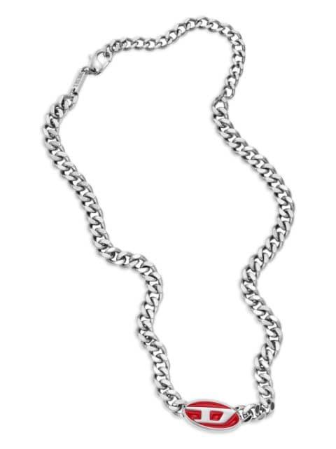 logo-plaque necklace by DIESEL