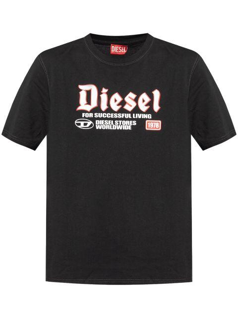 logo-print cotton T-shirt by DIESEL