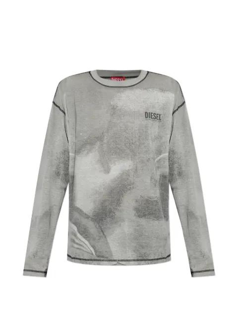 logo-print long-sleeve T-shirt by DIESEL