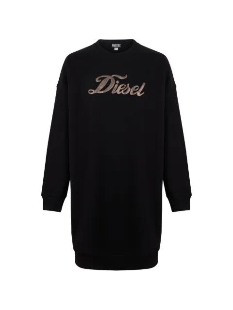 logo-print long-sleeved dress by DIESEL