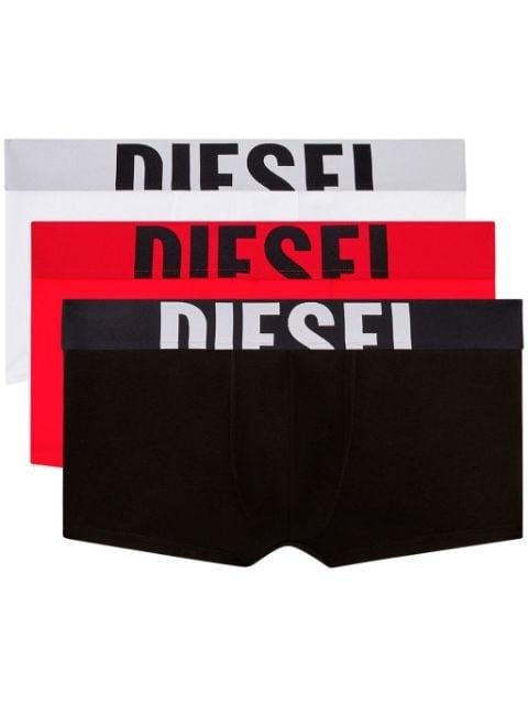 logo-waistband boxer briefs (pack of three) by DIESEL