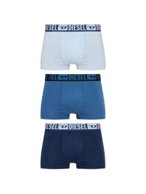 logo-waistband cotton boxers (pack of three) by DIESEL