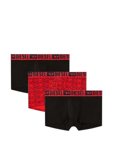 logo-waistband cotton boxers (set of three) by DIESEL
