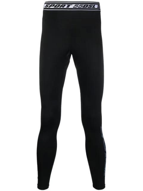 logo-waistband detail leggings by DIESEL