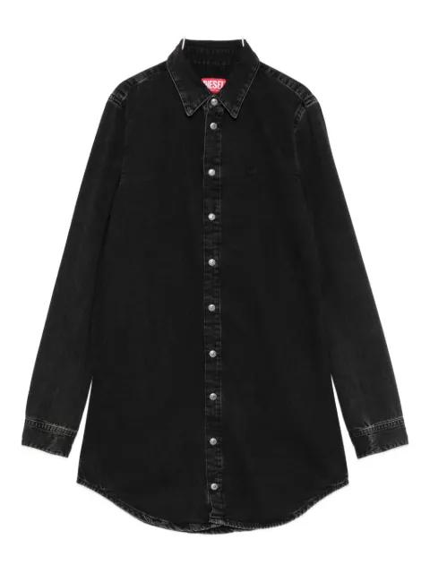 long-sleeve denim shirt mini dress by DIESEL