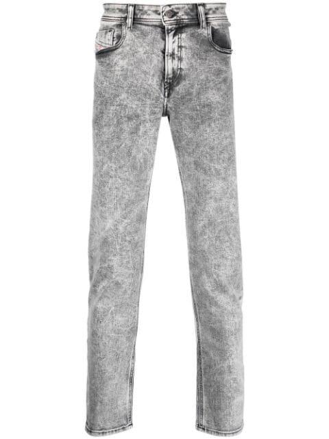 marble-pattern skinny jeans by DIESEL