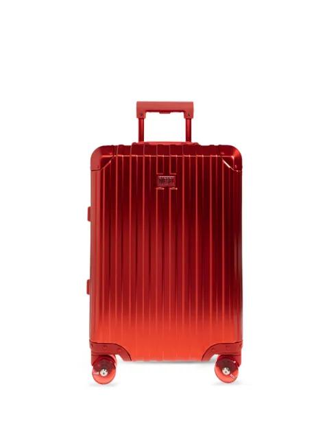 metallic grooved luggage by DIESEL