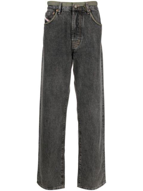 mid-rise straight-leg jeans by DIESEL