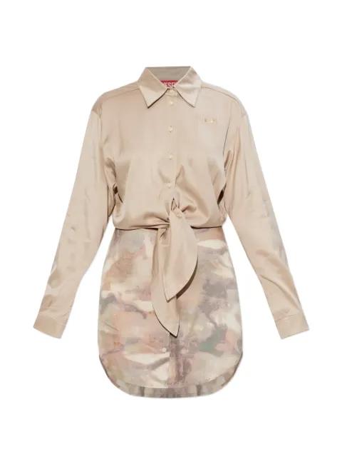 mini D-Elta tie-front printed dress by DIESEL