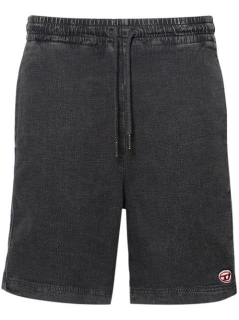 oval-D logo-patch drawstring denim shorts by DIESEL