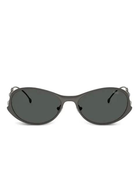 oval-frame embellished-arms sunglasses by DIESEL