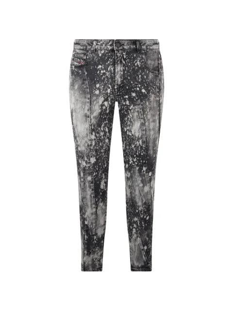 paint-splash slim-fit jeans by DIESEL