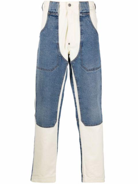 panelled straight-leg jeans by DIESEL