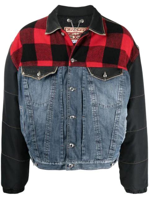 patch-work bomber jacket by DIESEL