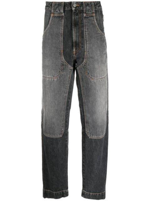 patchwork straight-leg jeans by DIESEL