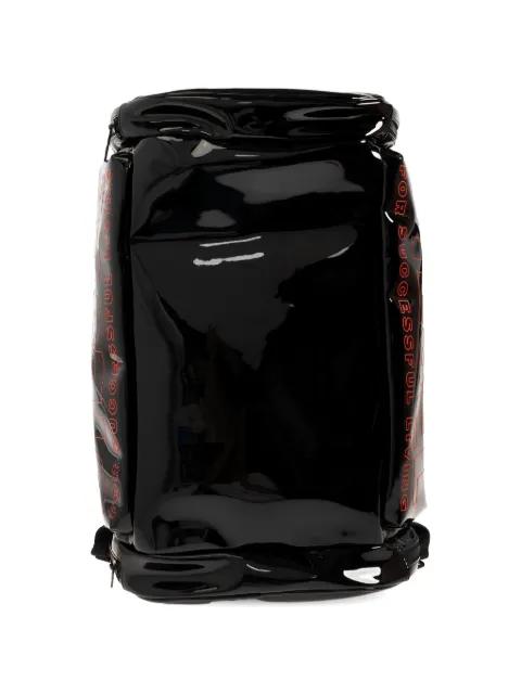 patent logo-print backpack by DIESEL