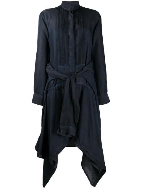 pleated detail denim dress by DIESEL