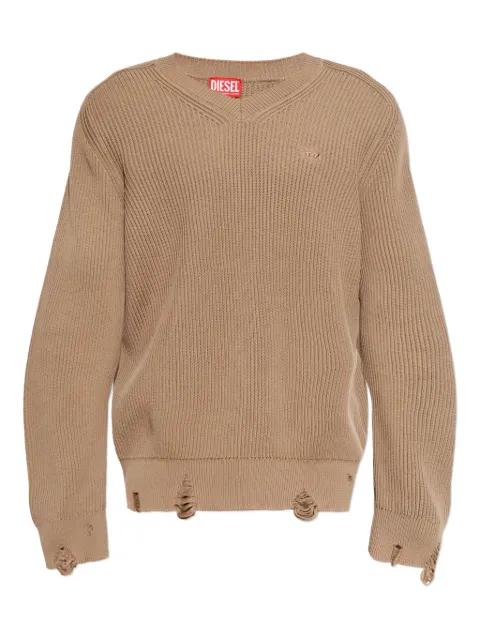 ribbed V-neck sweater by DIESEL
