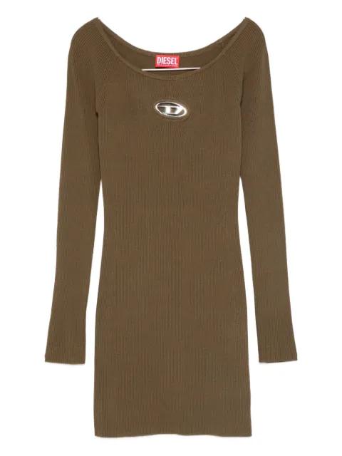 ribbed logo-detail dress by DIESEL