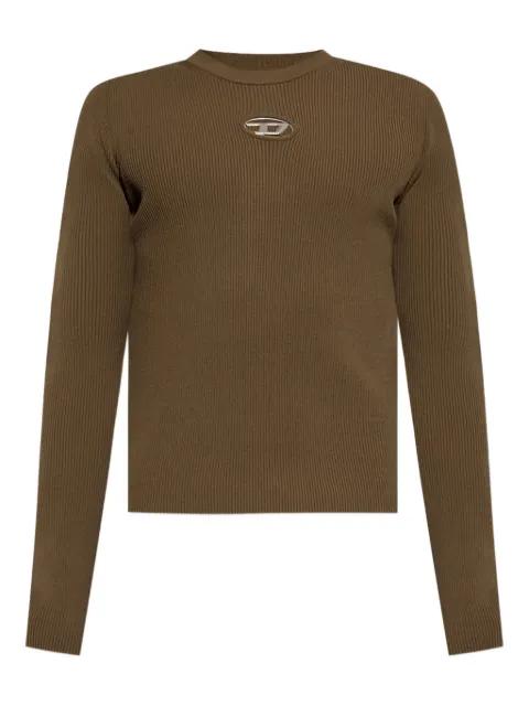 ribbed logo-detail long-sleeve T-shirt by DIESEL