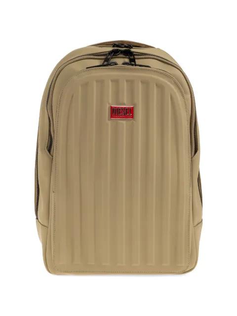 ribbed logo-plaque backpack by DIESEL