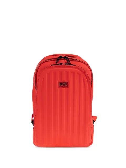 ribbed logo-plaque backpack by DIESEL