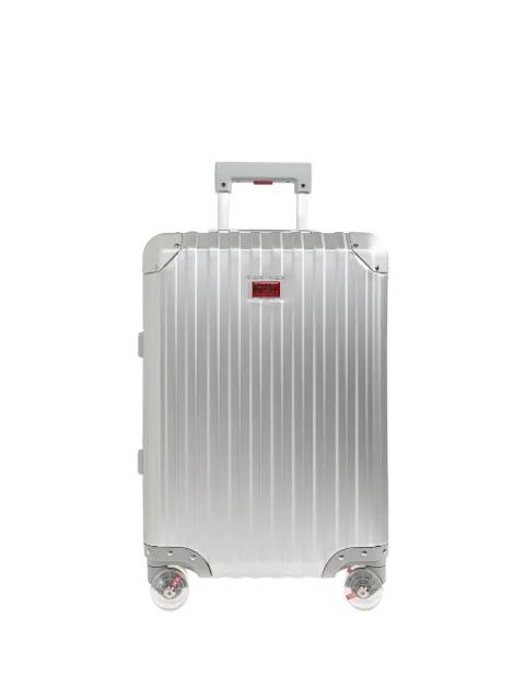 ribbed-texture logo-plaque suitcase by DIESEL