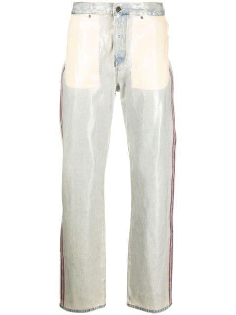 side-stripe straight-leg jeans by DIESEL