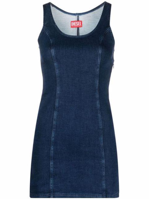 sleeveless denim mini dress by DIESEL