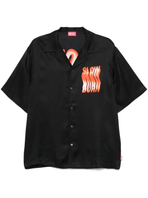slogan-print shirt by DIESEL