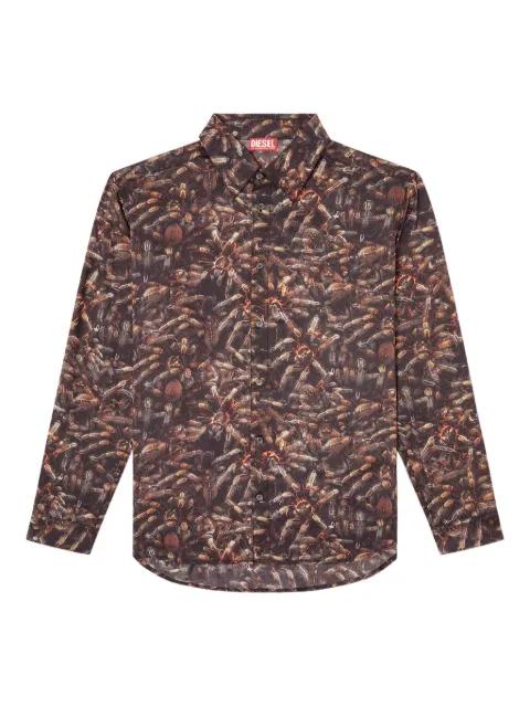 spider-print shirt by DIESEL