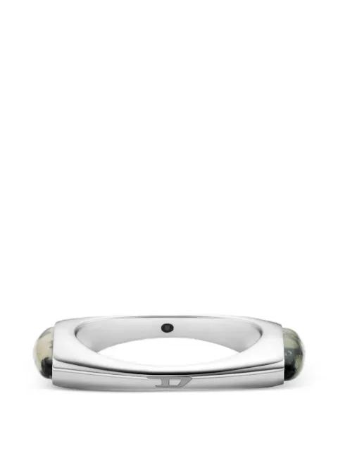 stone-embellished signet ring by DIESEL