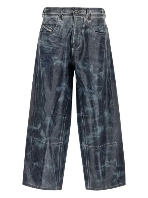 stonewashed silicone-cast jeans by DIESEL