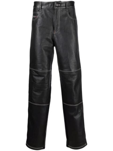 straight-leg biker trousers by DIESEL