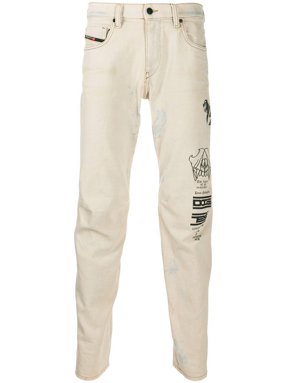 straight-leg distressed jeans by DIESEL