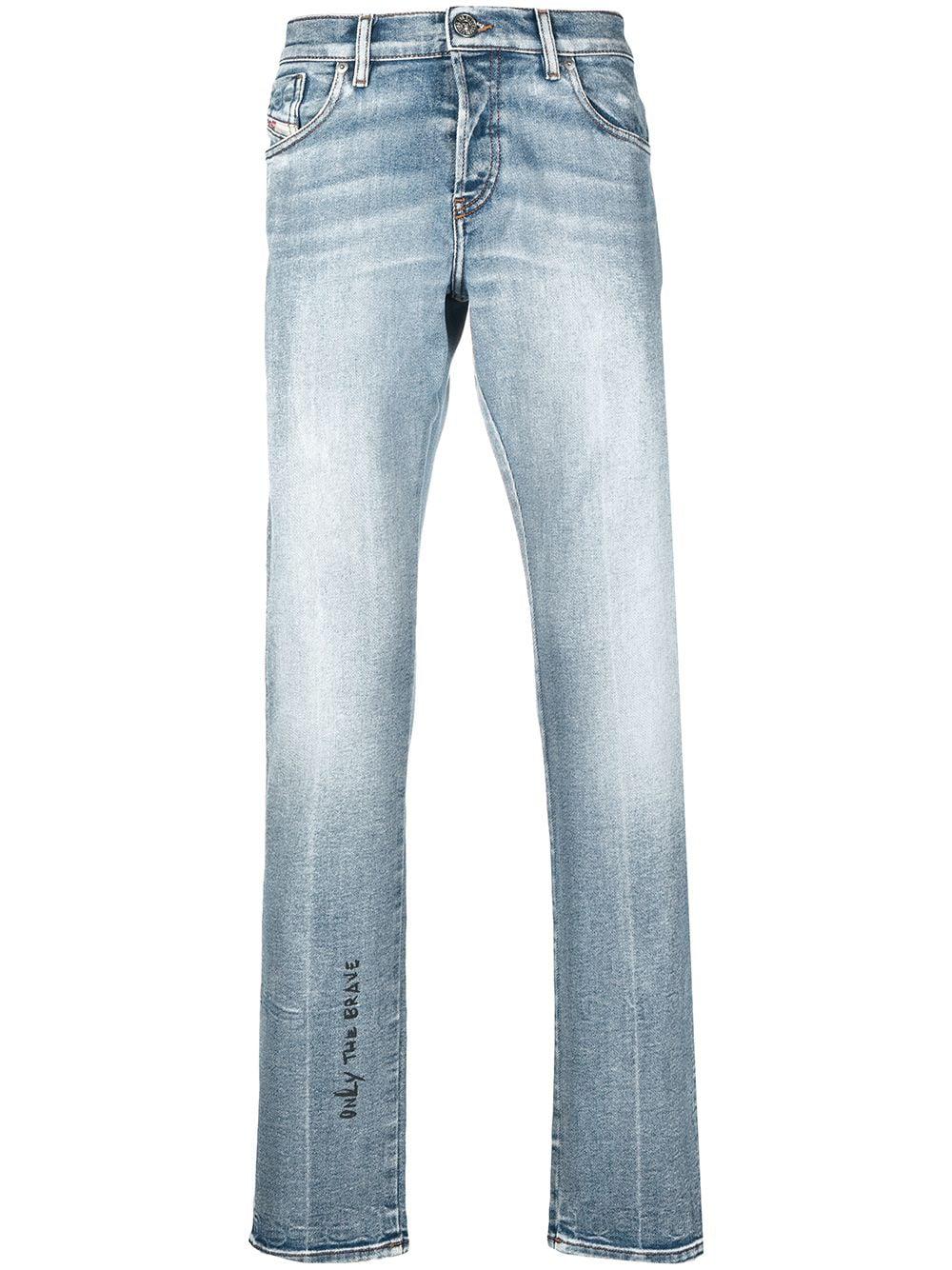 straight-leg light wash jeans by DIESEL
