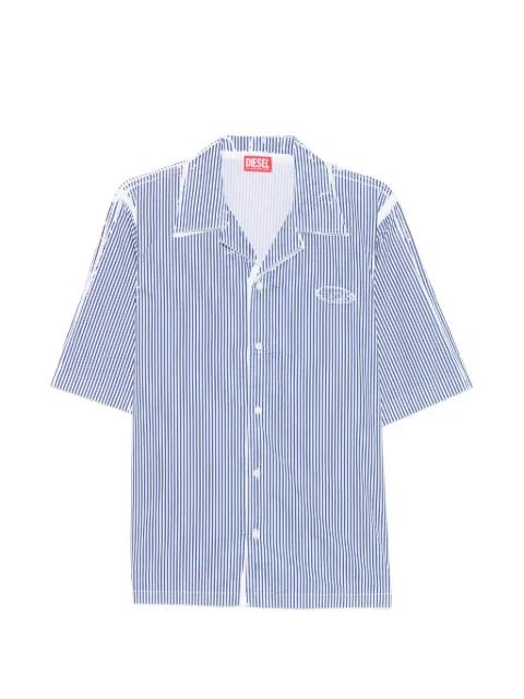 striped revere collar shirt by DIESEL