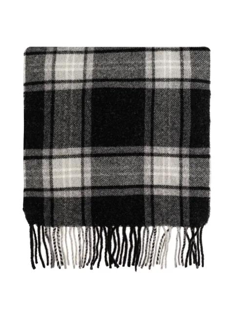 tartan fringed scarf by DIESEL