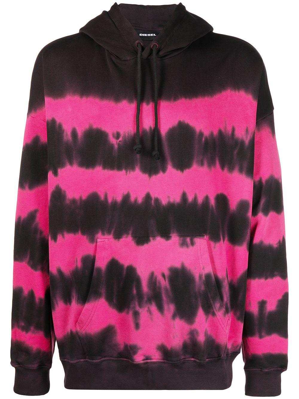 tie-dye printed hoodie by DIESEL