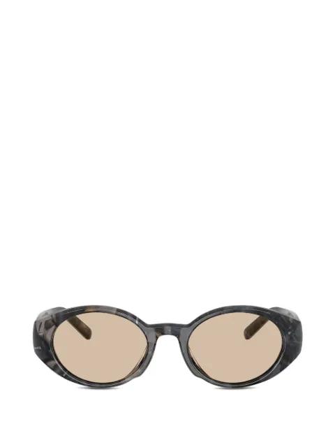 tortoiseshell-effect oval-frame sunglasses by DIESEL