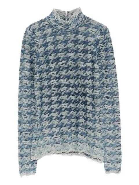 turtleneck wave-pattern sweater by DIESEL