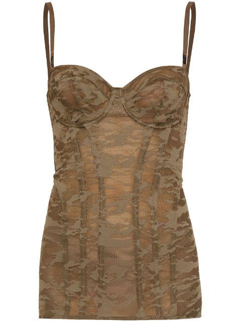 x Savage x Fenty camo corset by DIESEL