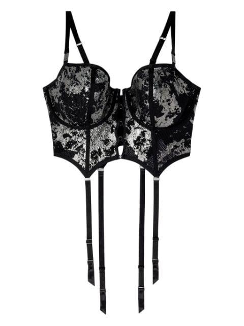 x Savage x Fenty foiled bustier by DIESEL