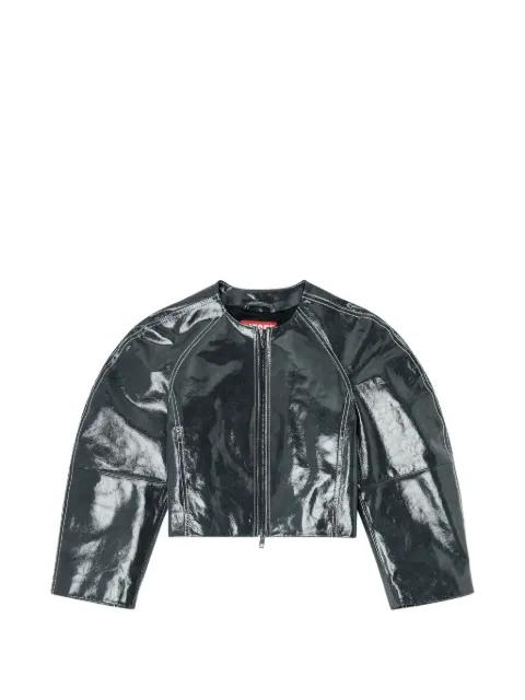 zip-up cropped jacket by DIESEL