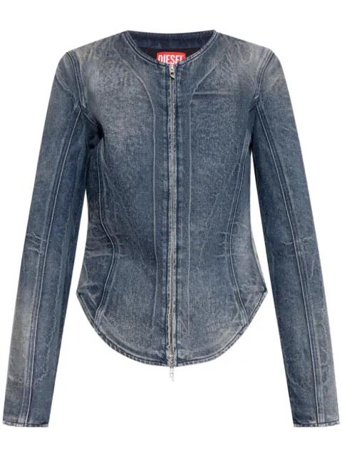 zip-up denim jacket by DIESEL