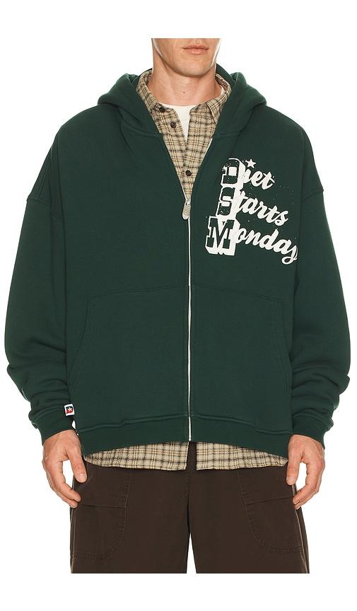 Diet Starts Monday Star Full Zip Sweatshirt in Green by DIET STARTS MONDAY