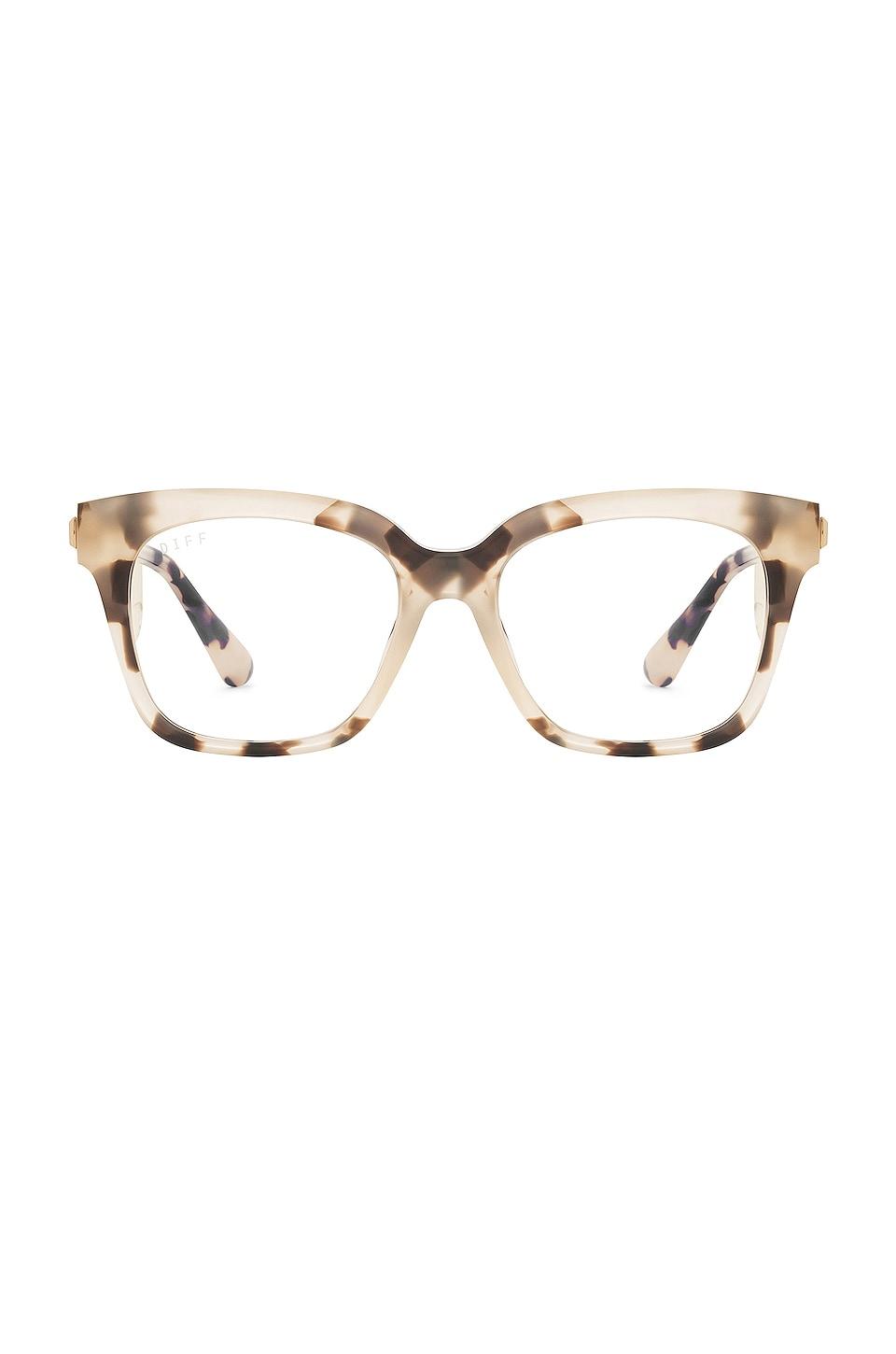 DIFF EYEWEAR Bella XS Blue Light in Brown by DIFF EYEWEAR