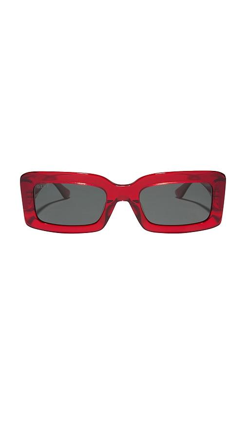 DIFF EYEWEAR Indy Sunglasses in Red by DIFF EYEWEAR